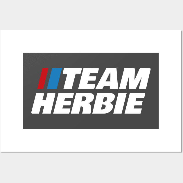 Team Herbie (Reversed Text Design) Wall Art by jepegdesign